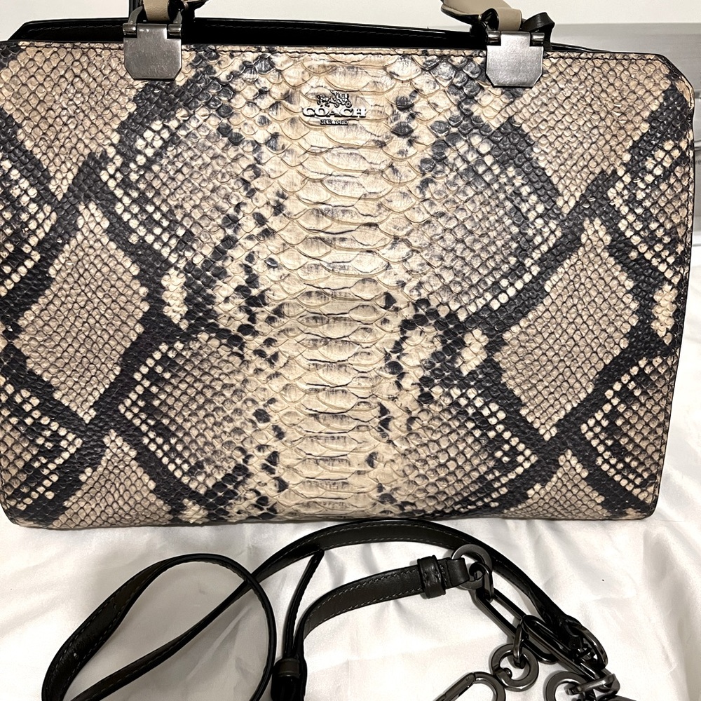 100% snake coach purse